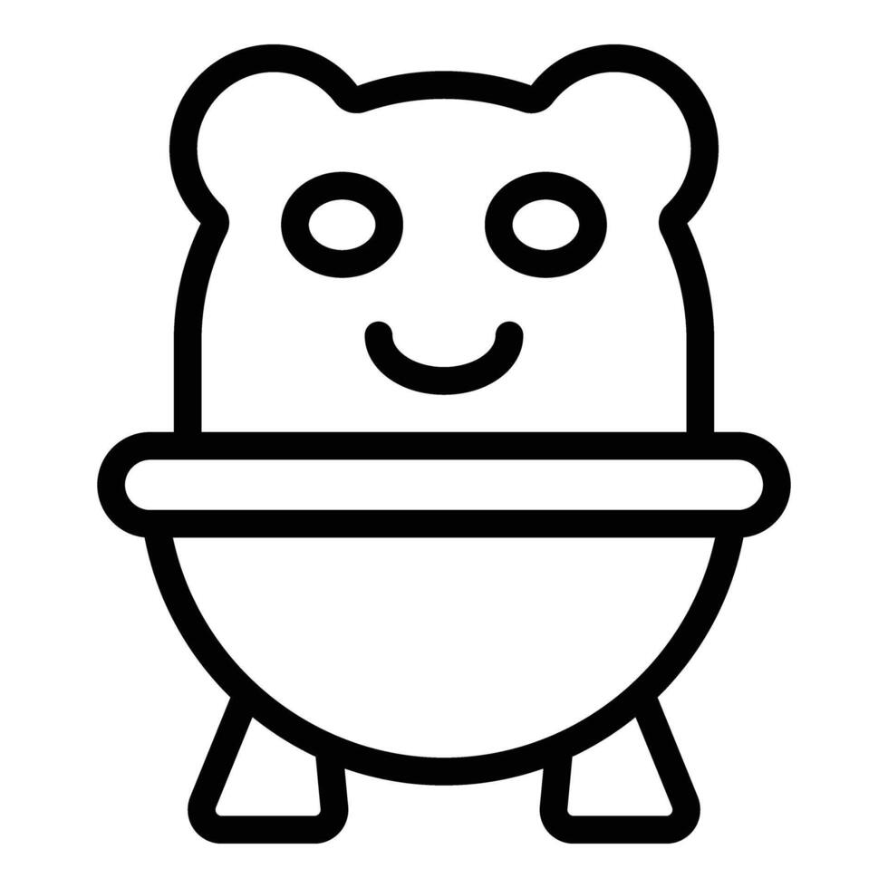 teddy toilet zak icoon schets vector. comfort zorg vector