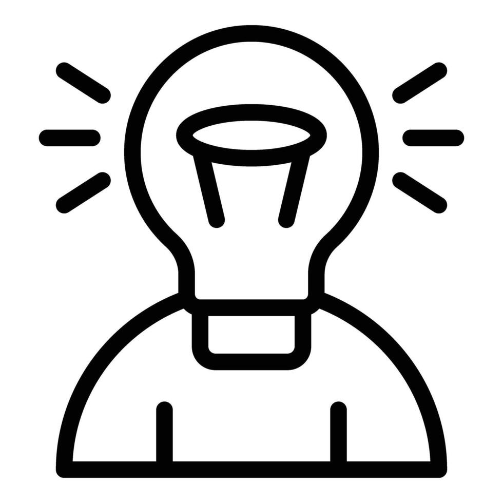 lamp idee handel icoon schets vector. carrière digitaal vector