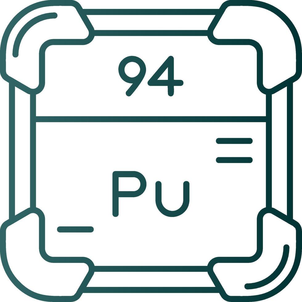 plutonium lijn helling groen icoon vector