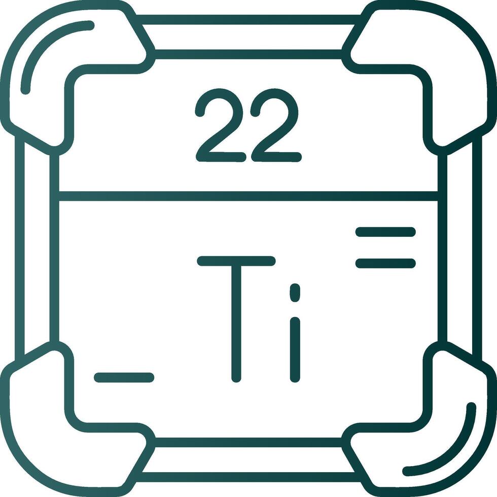 titanium lijn helling groen icoon vector