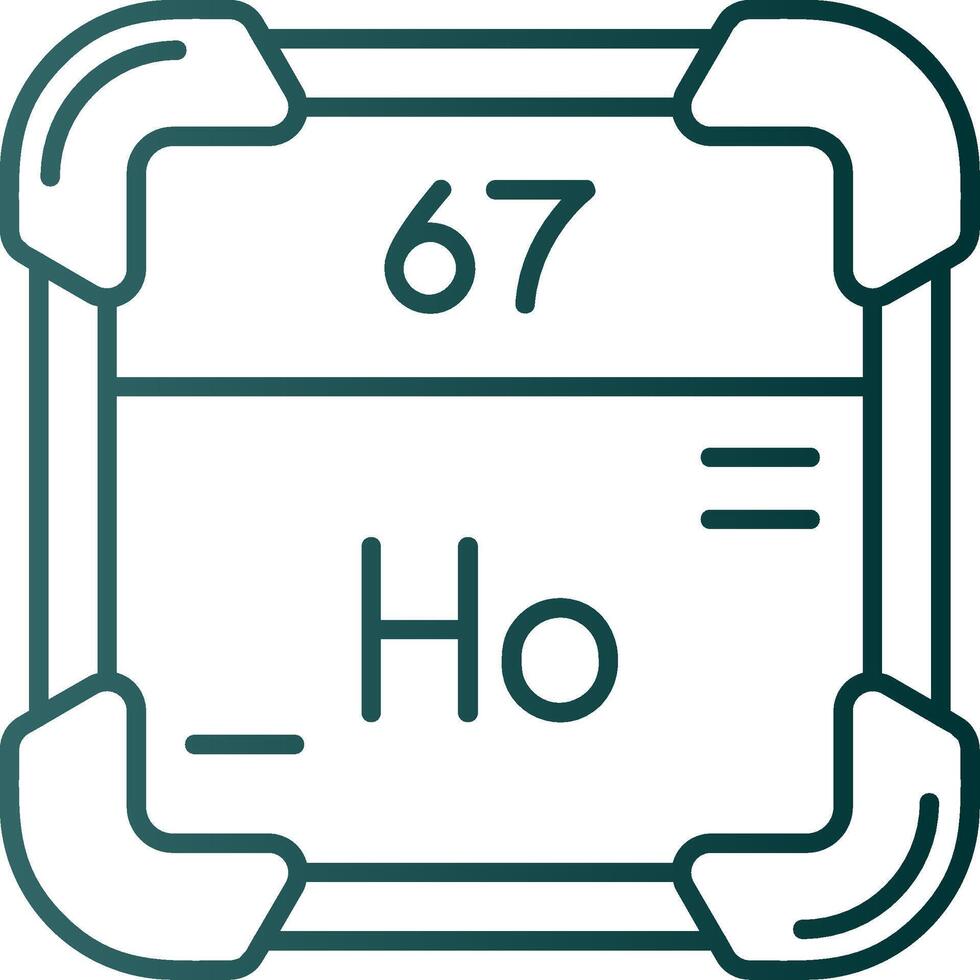 holmium lijn helling groen icoon vector