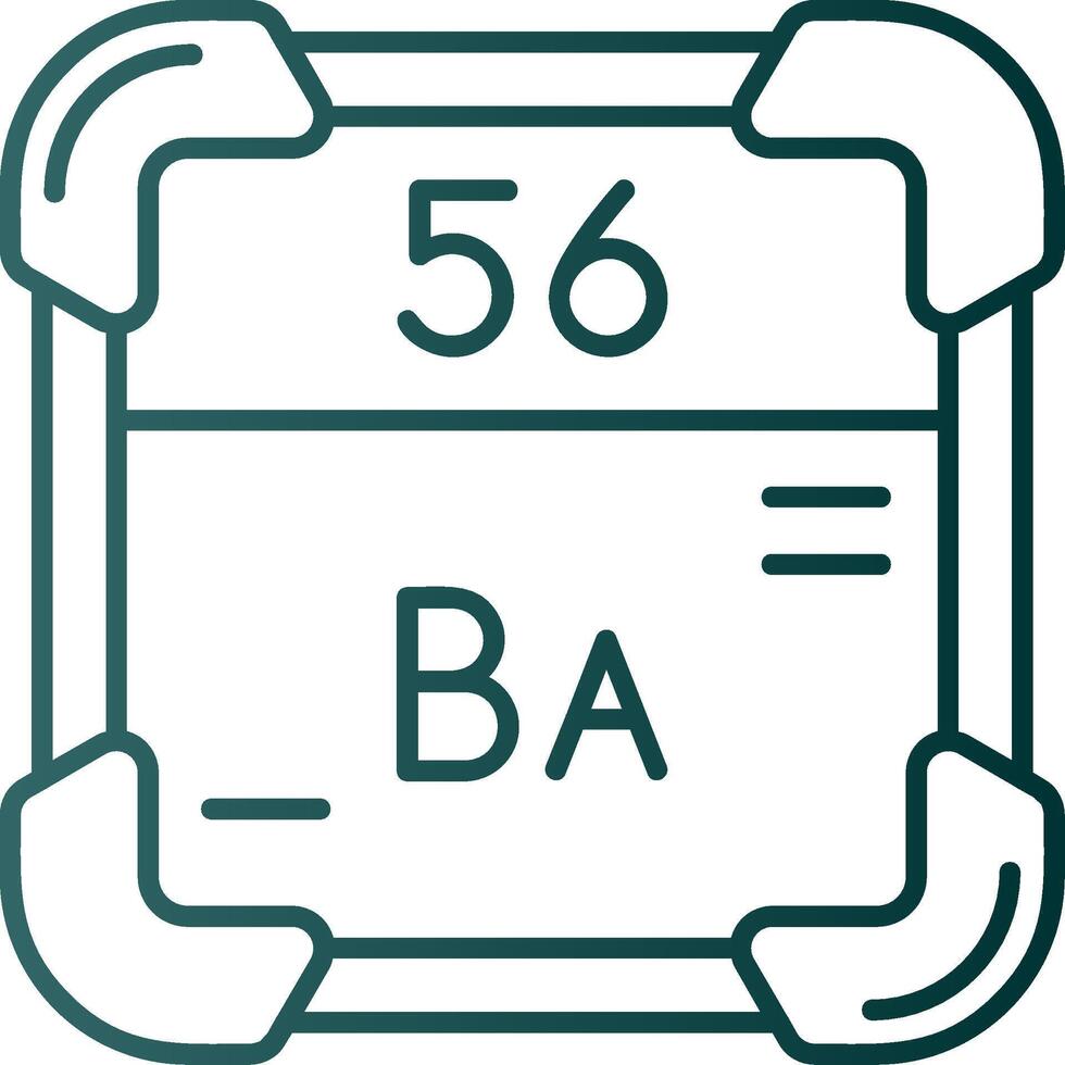 barium lijn helling groen icoon vector