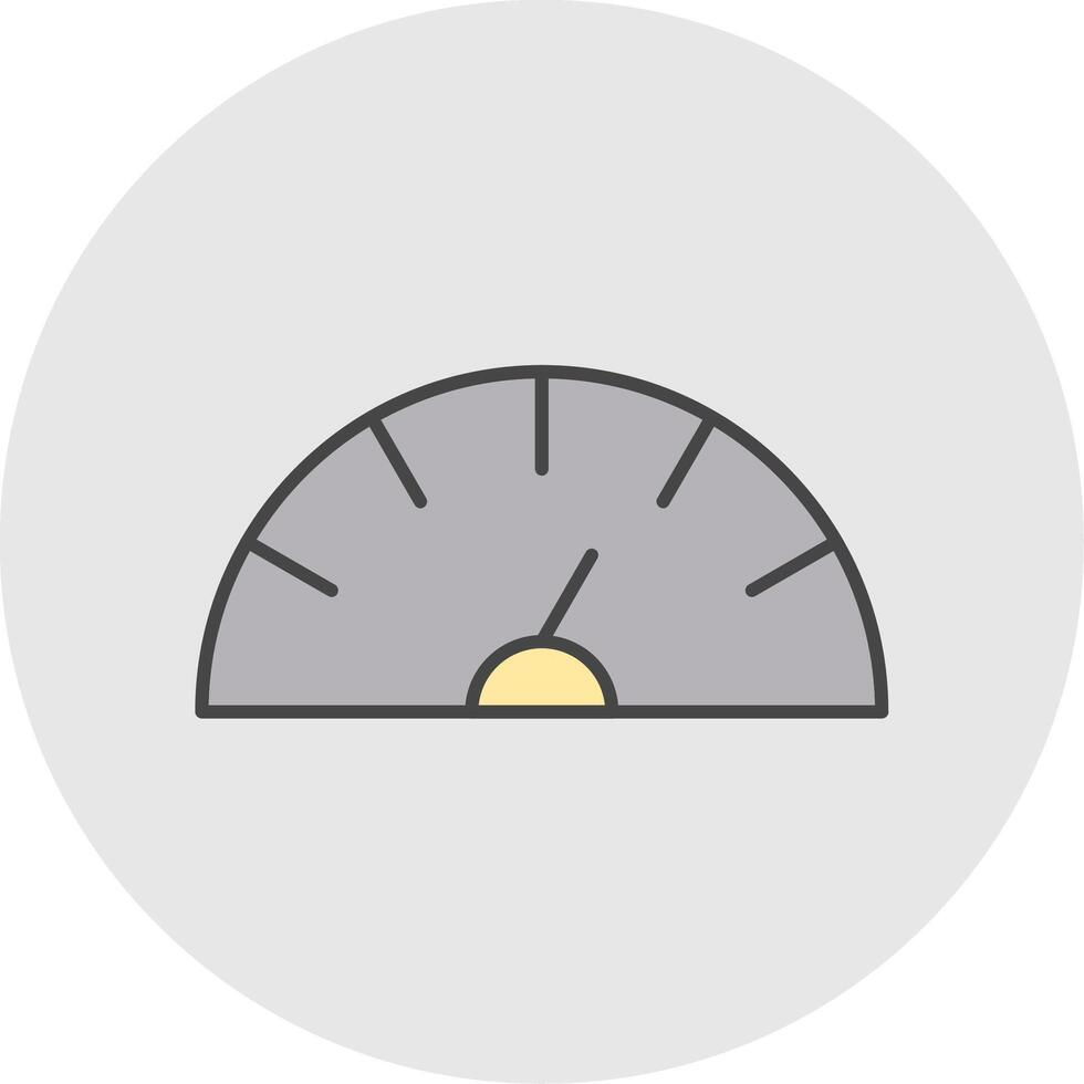 snelheidsmeter lijn gevulde licht cirkel icoon vector