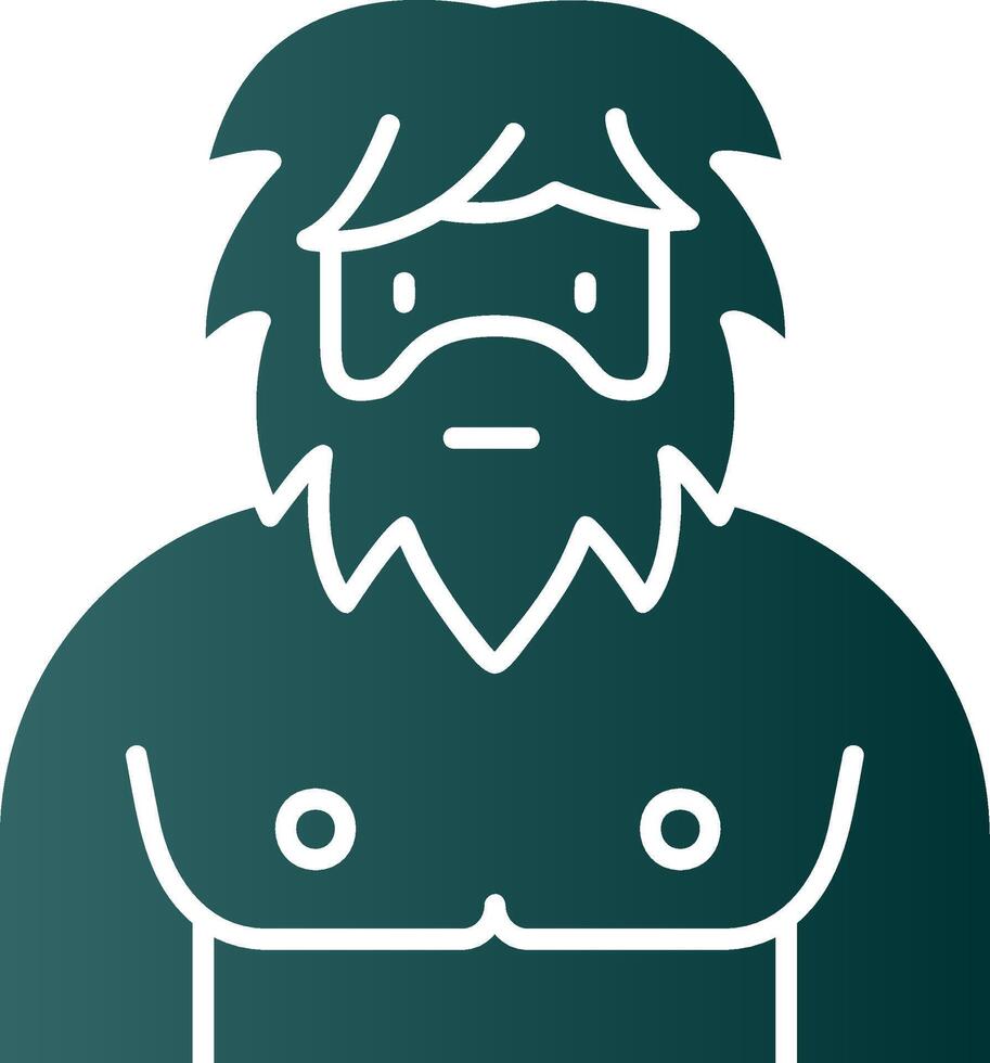 mannen glyph helling groen icoon vector