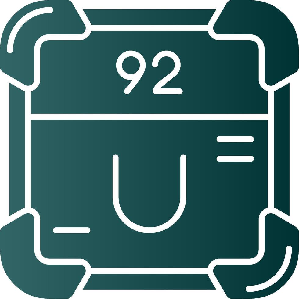 uranium glyph helling groen icoon vector