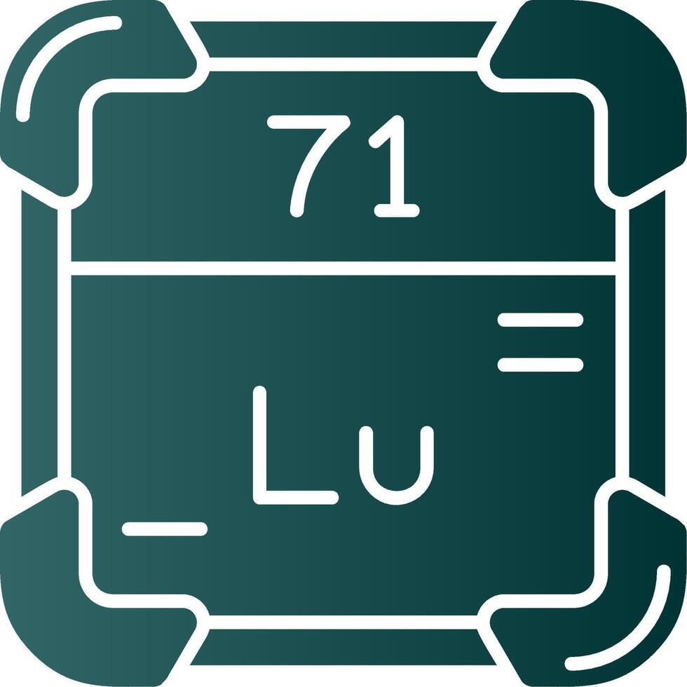 lutetium glyph helling groen icoon vector