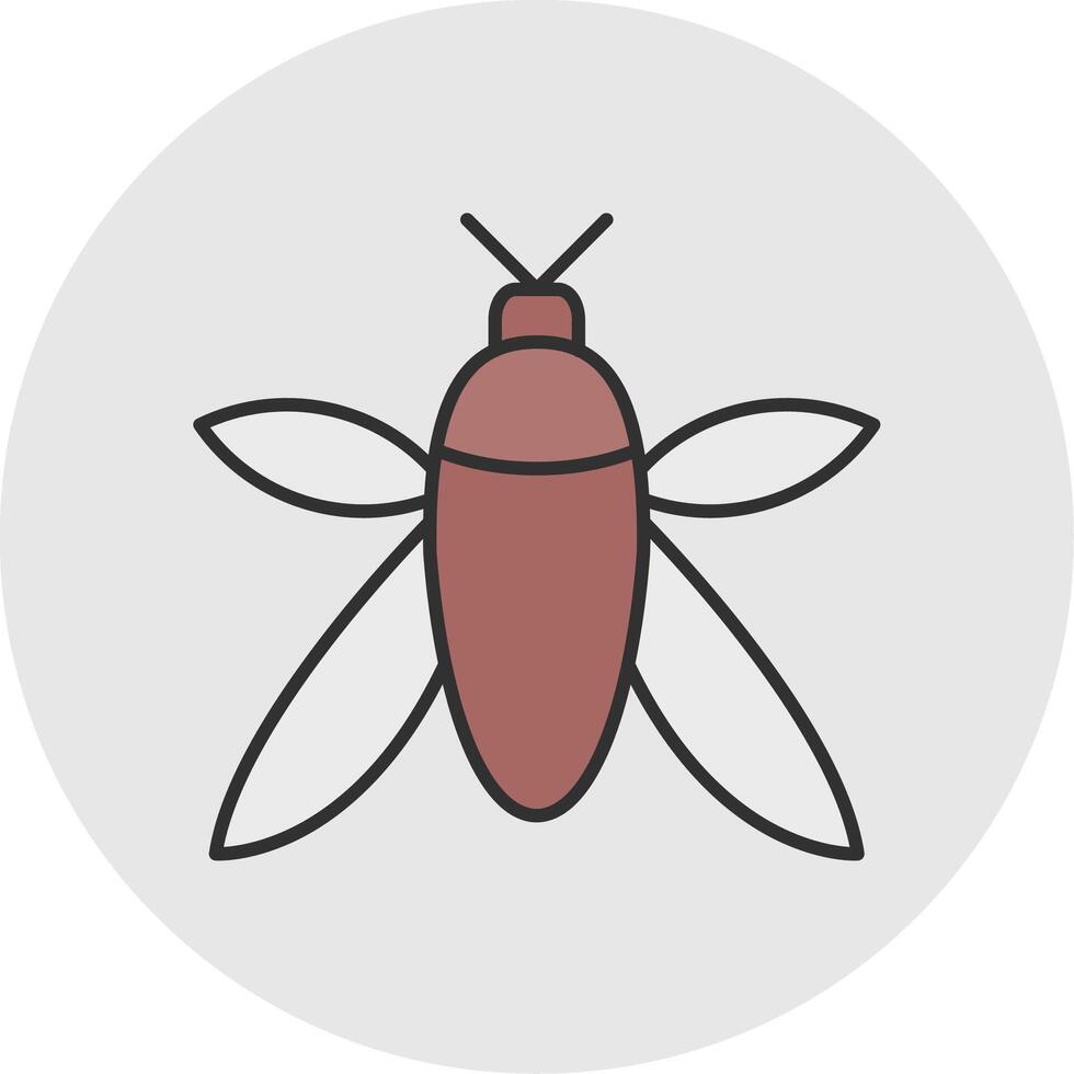 insect lijn gevulde licht cirkel icoon vector