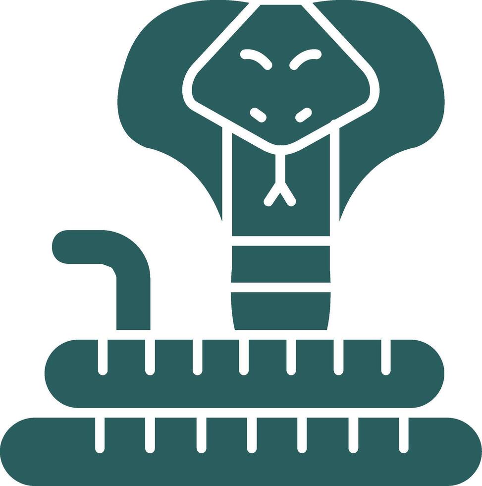 cobra glyph helling groen icoon vector