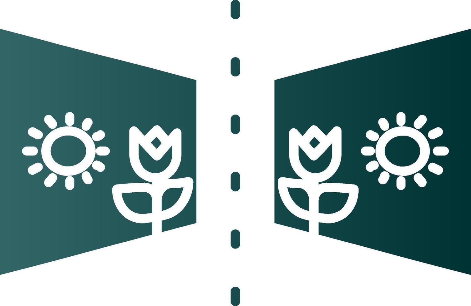 omdraaien glyph helling groen icoon vector