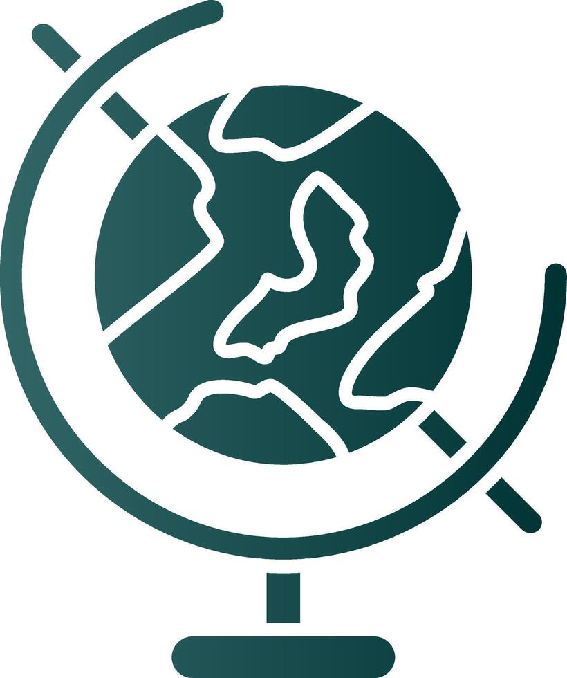 wereldbol glyph helling groen icoon vector