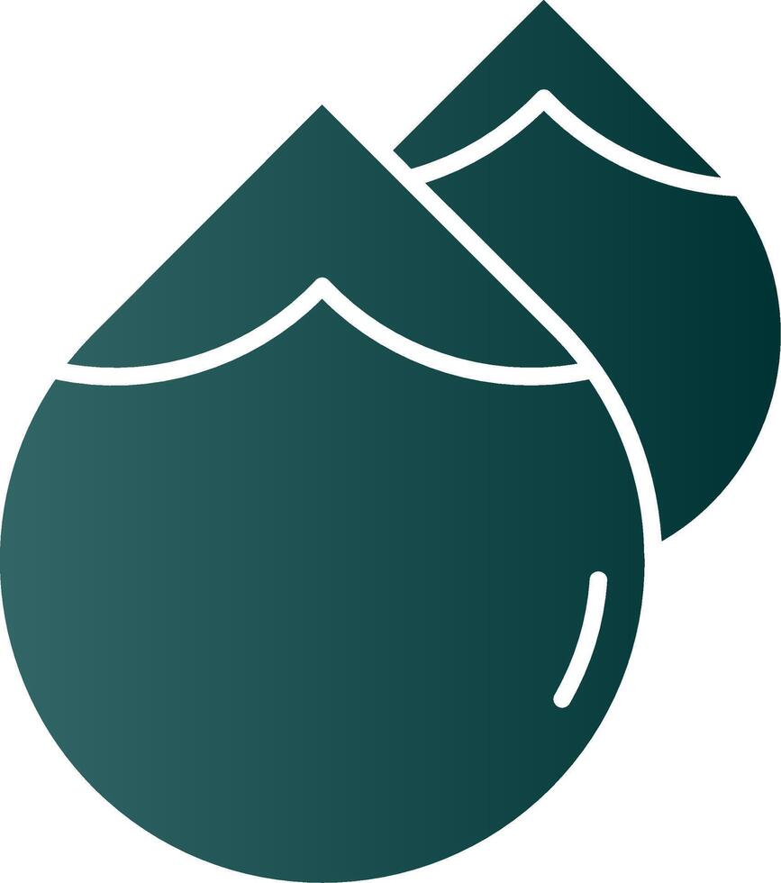 water druppels glyph helling groen icoon vector