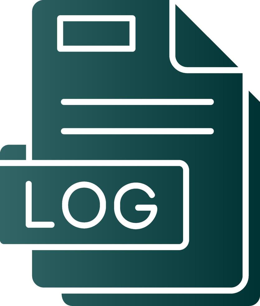 log glyph helling groen icoon vector