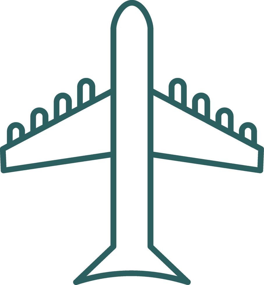 vliegtuig lijn helling icoon vector