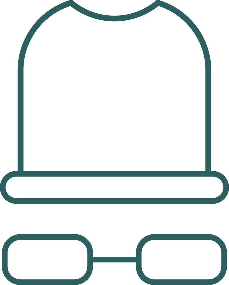 wit hoed lijn helling icoon vector