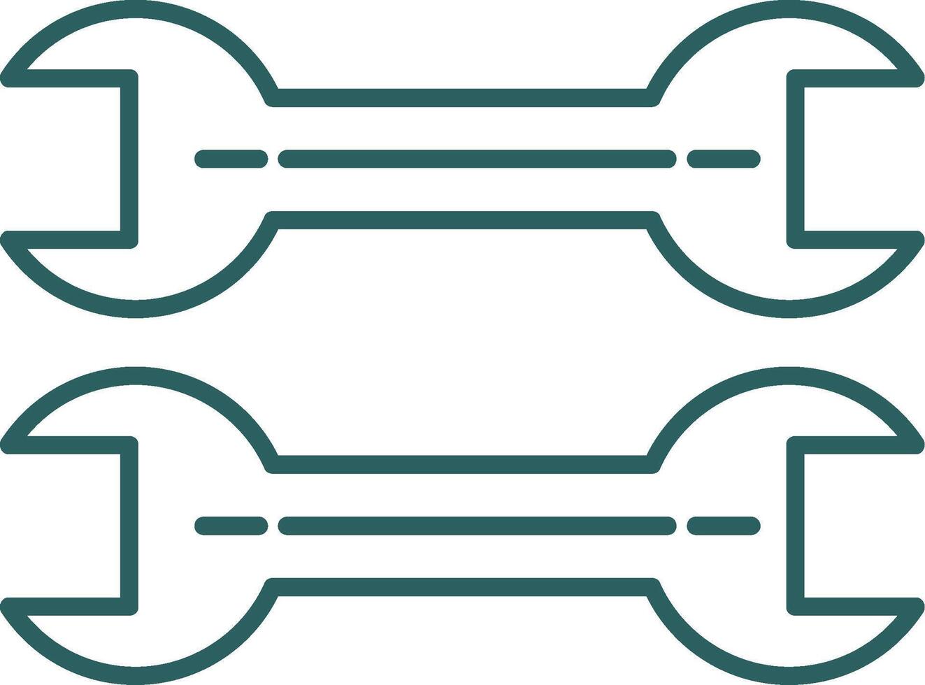 moersleutel lijn verloop pictogram vector