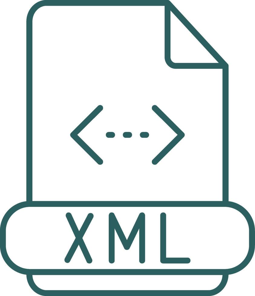 xml lijnverloop icoon vector