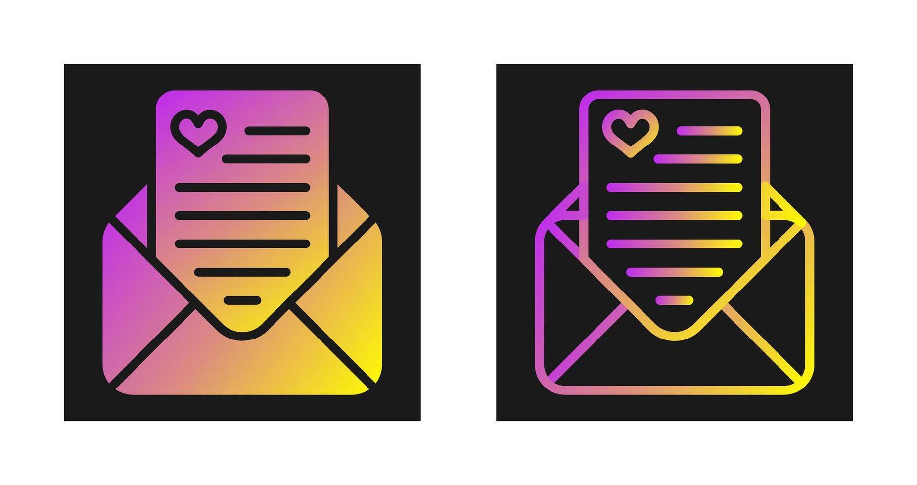 liefdesbrief vector pictogram