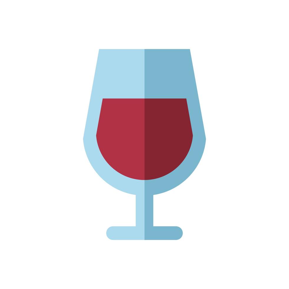 wijn beker drinken geïsoleerde icon vector