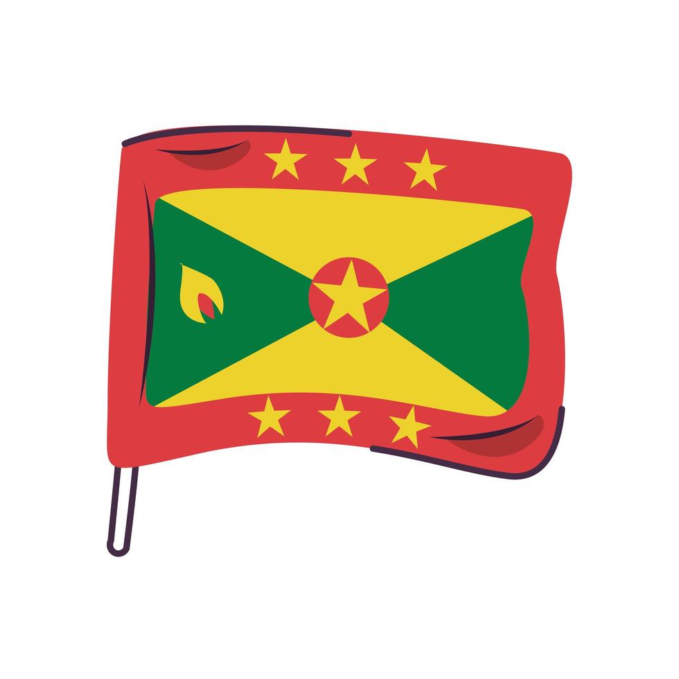 grenada vlag land geïsoleerd pictogram vector