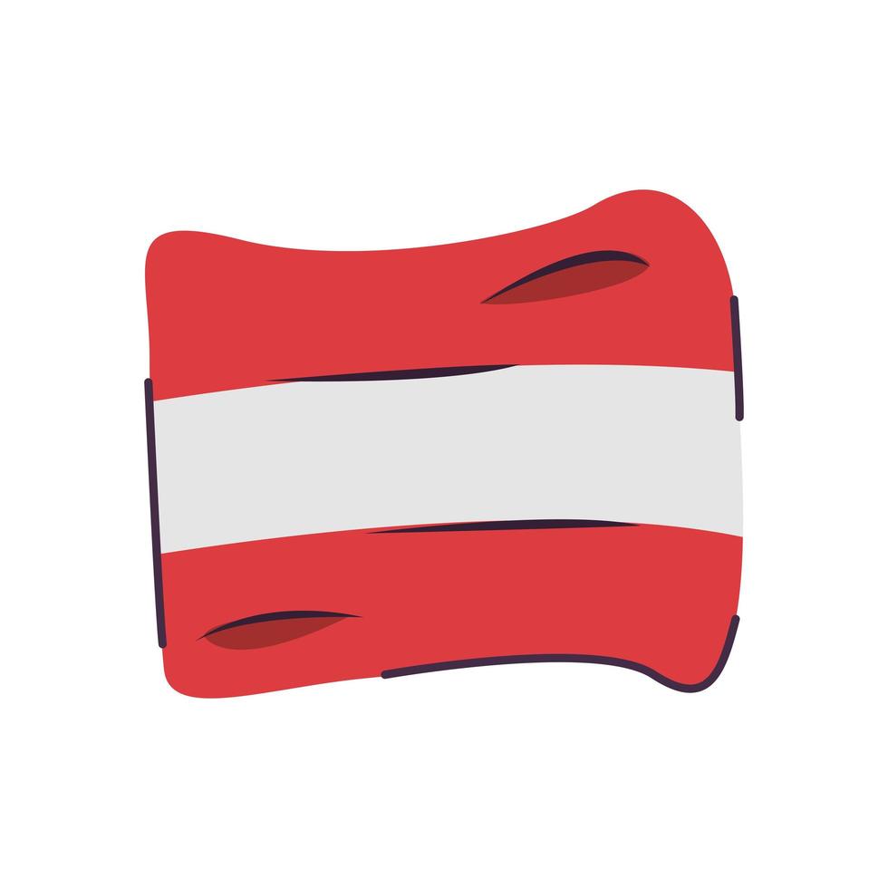 oostenrijk vlag land geïsoleerde icon vector
