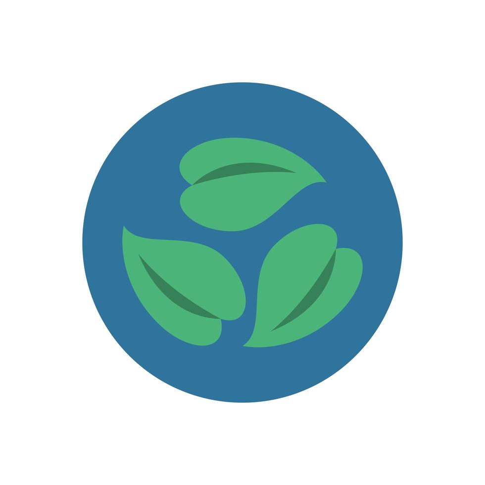 bladeren plant ecologie geïsoleerde icon vector