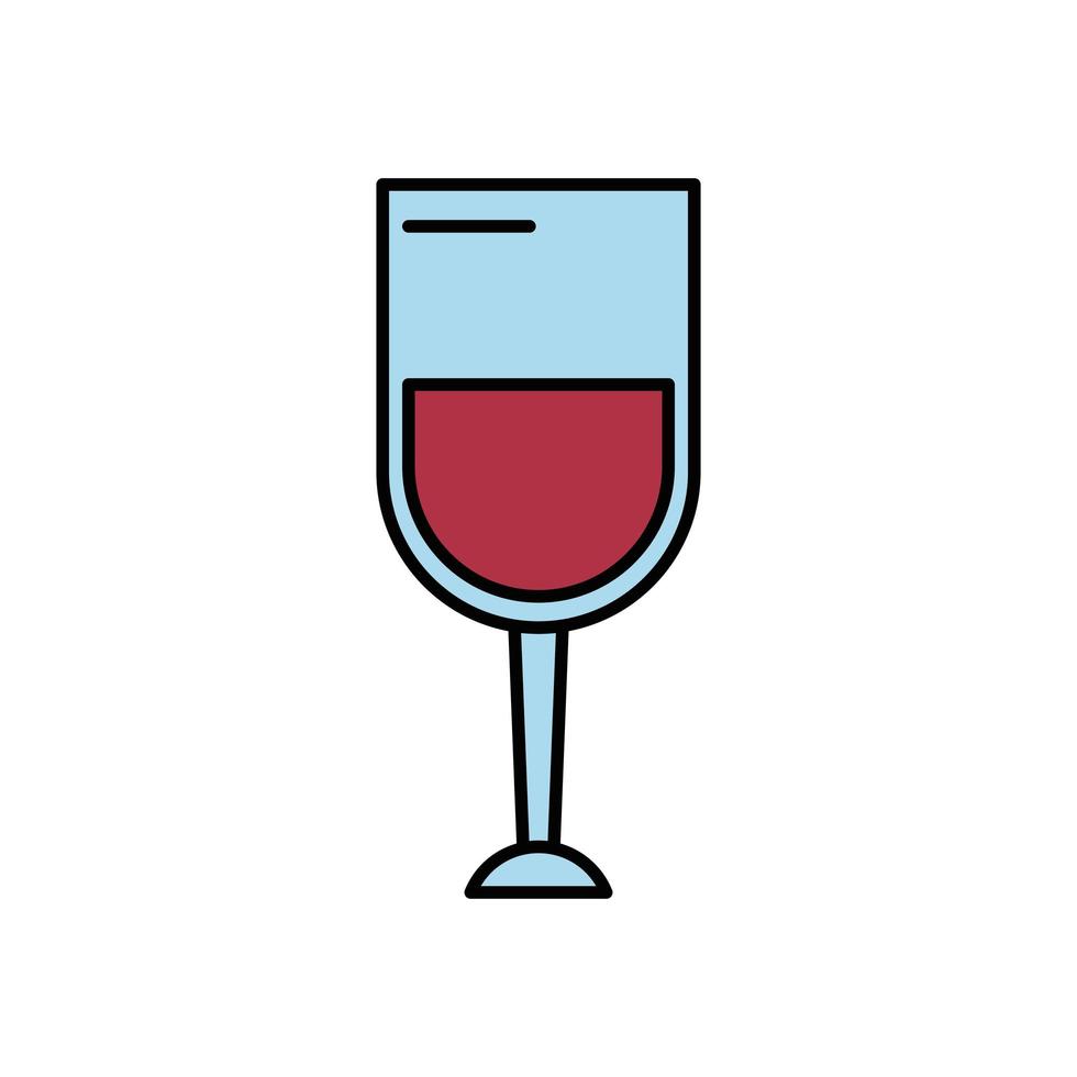 wijn beker drinken geïsoleerde icon vector