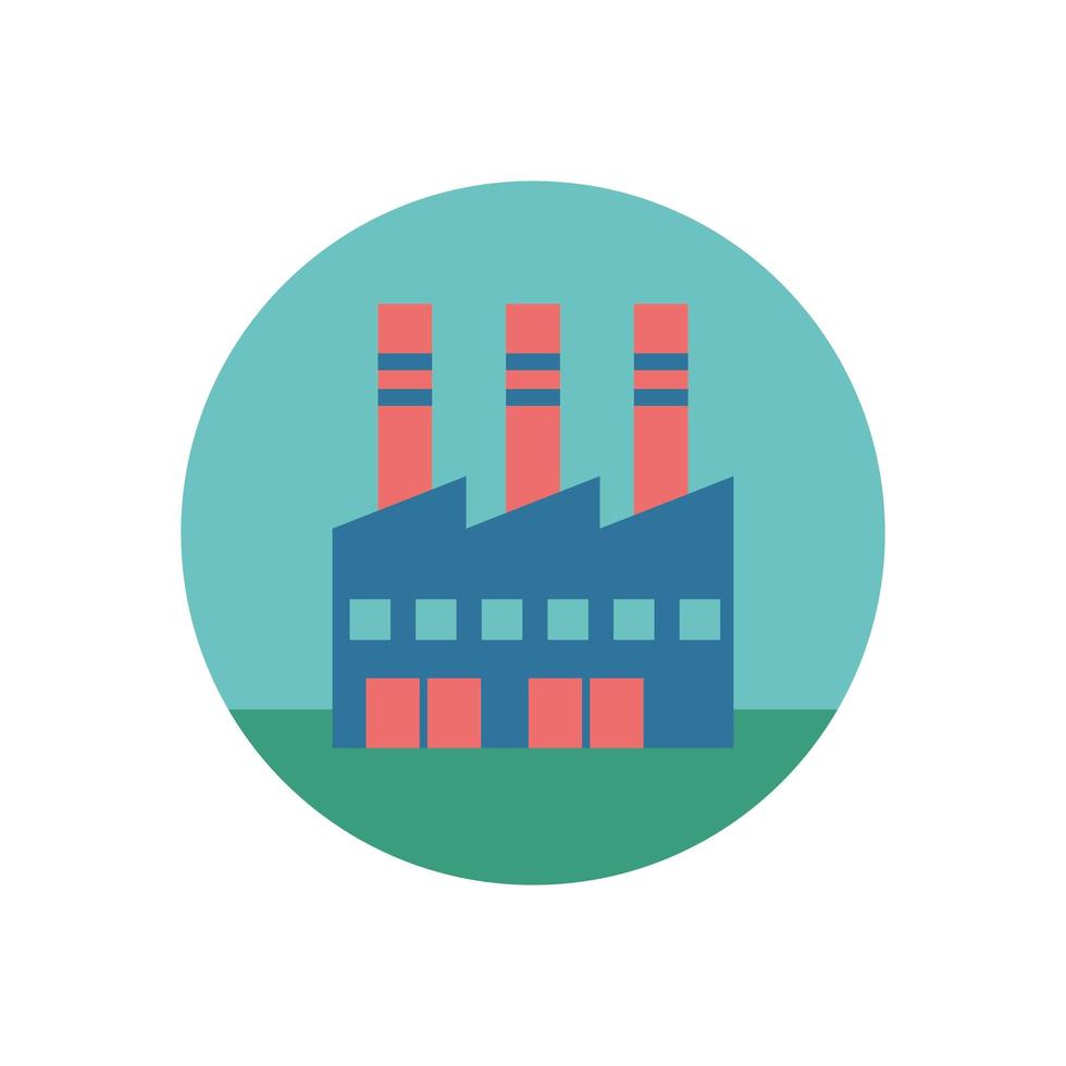 fabriek fabrieksgebouw geïsoleerd pictogram vector