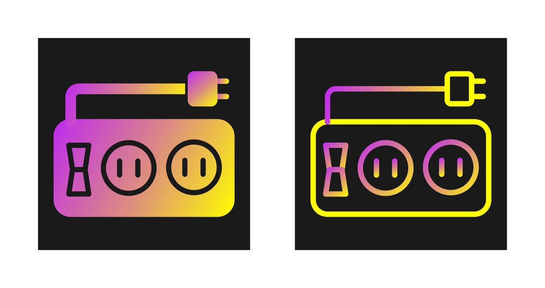 stekkerdoos vector pictogram