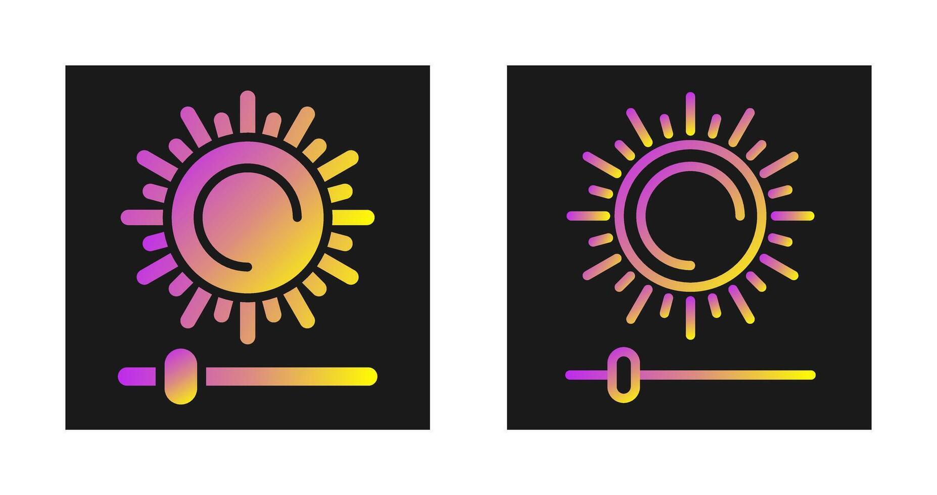 helderheid en contrast vector icoon