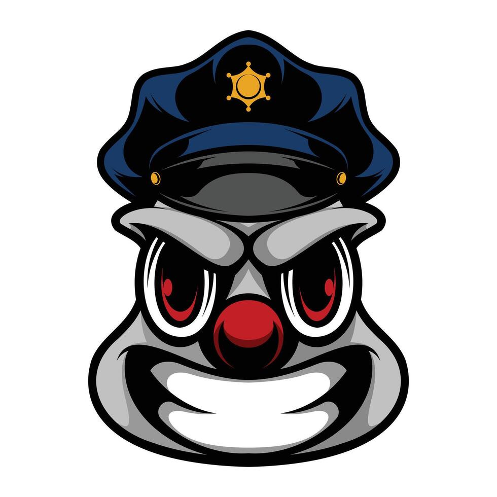 clown Politie mascotte ontwerp vector