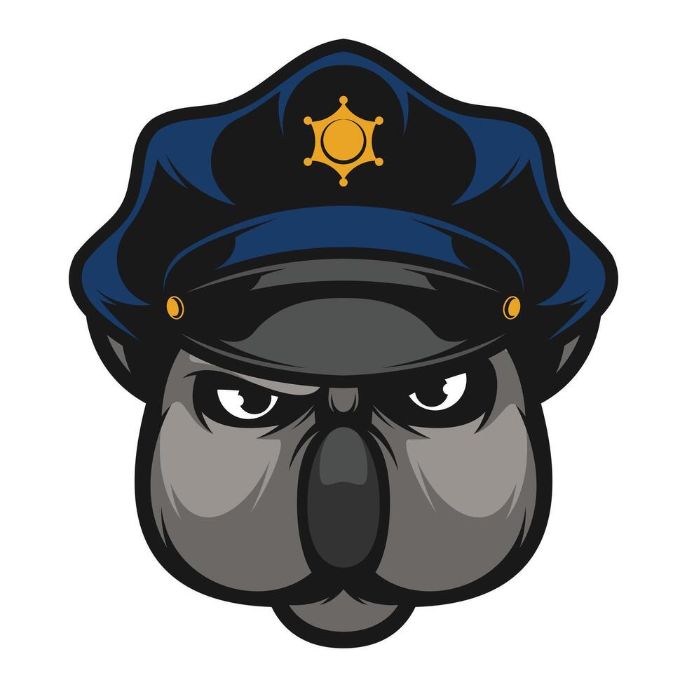 koala Politie mascotte vector