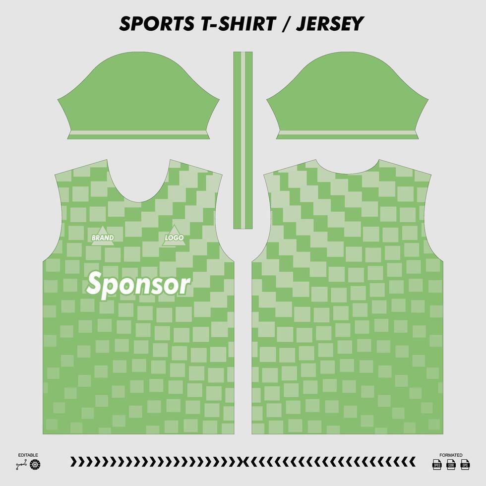 vector t-shirt sport ontwerp, sublimatie Jersey