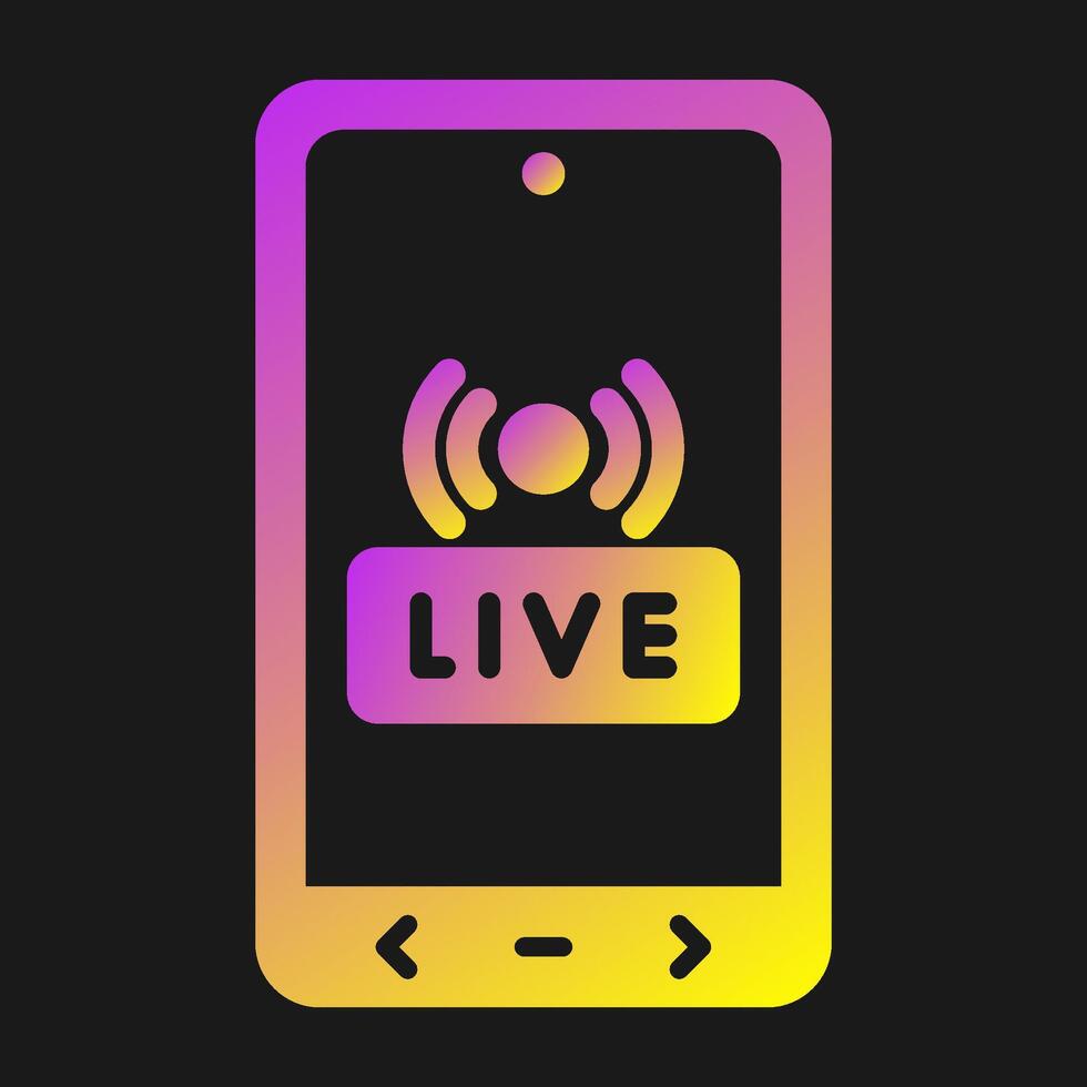 live streaming vector icoon