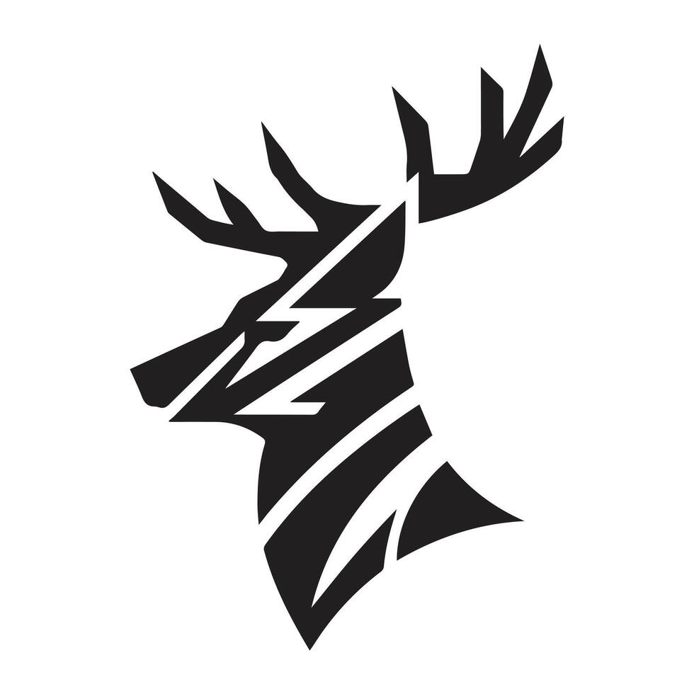 buck hert logo, gemakkelijk vector van buck hert, Super goed voor uw jacht- logo, hert logo geïsoleerd Aan wit achtergrond