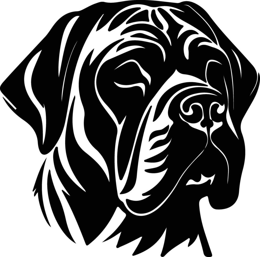 hondje de Bordeaux zwart silhouet vector