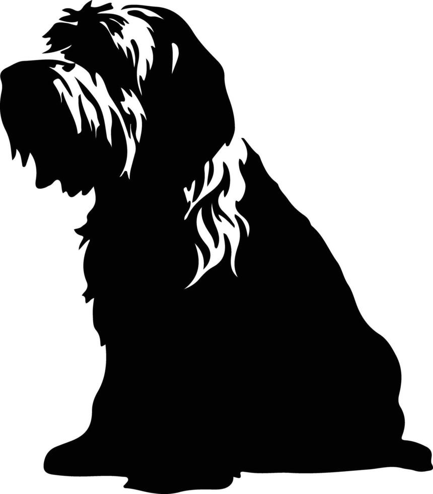 otterhond zwart silhouet vector