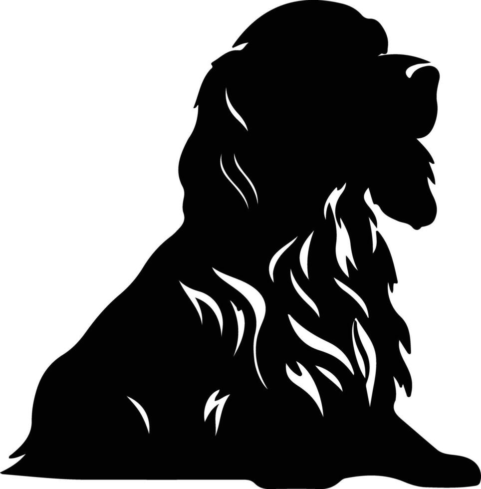 sussex spaniel zwart silhouet vector