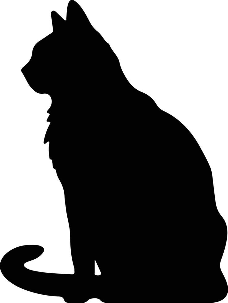 Australisch de nevel kat zwart silhouet vector