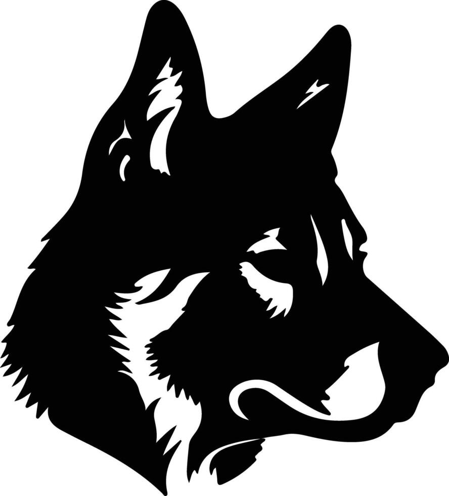 akita zwart silhouet vector