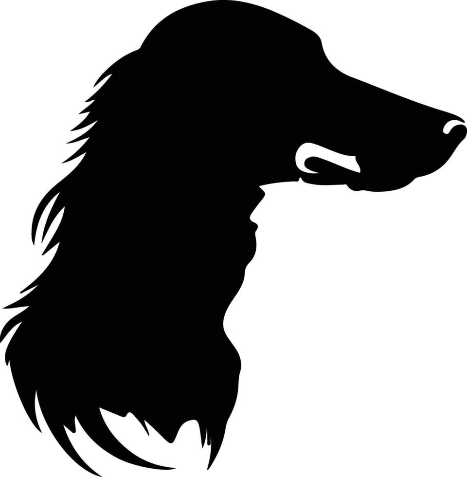 saluki silhouet portret vector