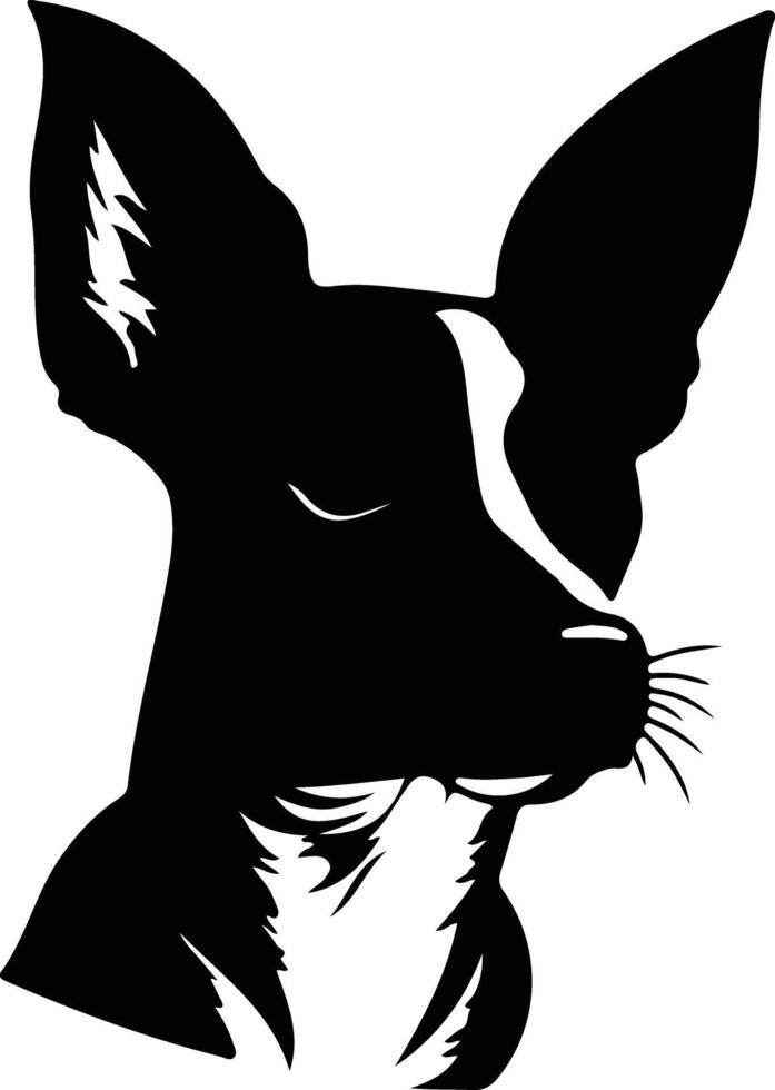 Rat terriër silhouet portret vector