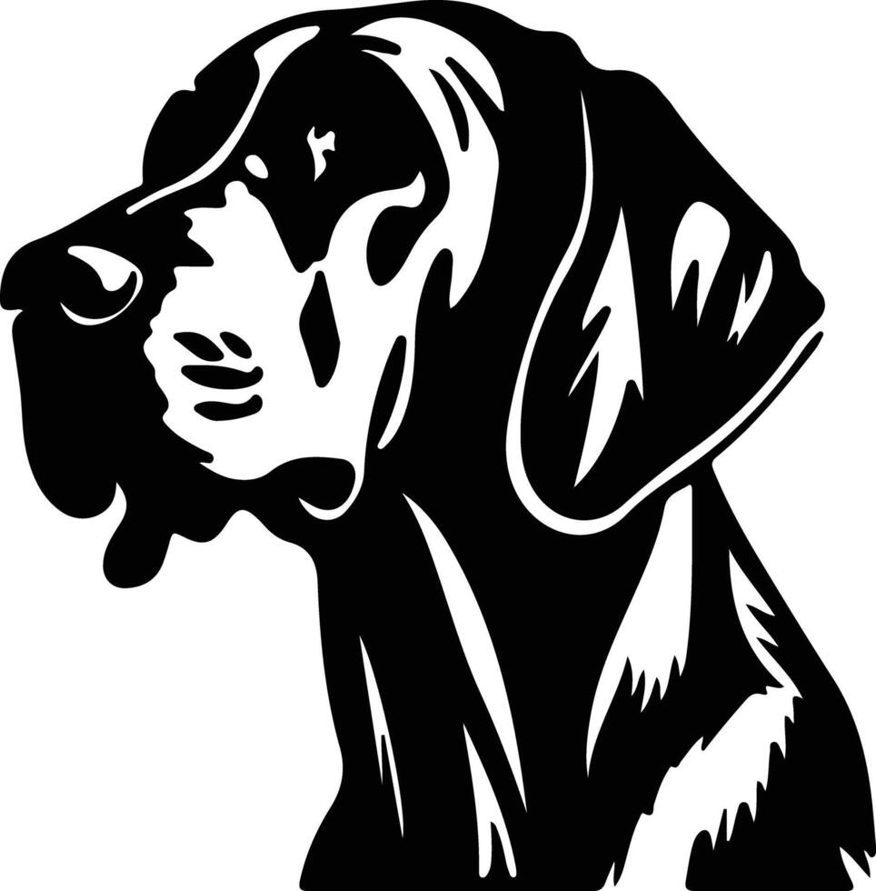 redbone coonhound silhouet portret vector