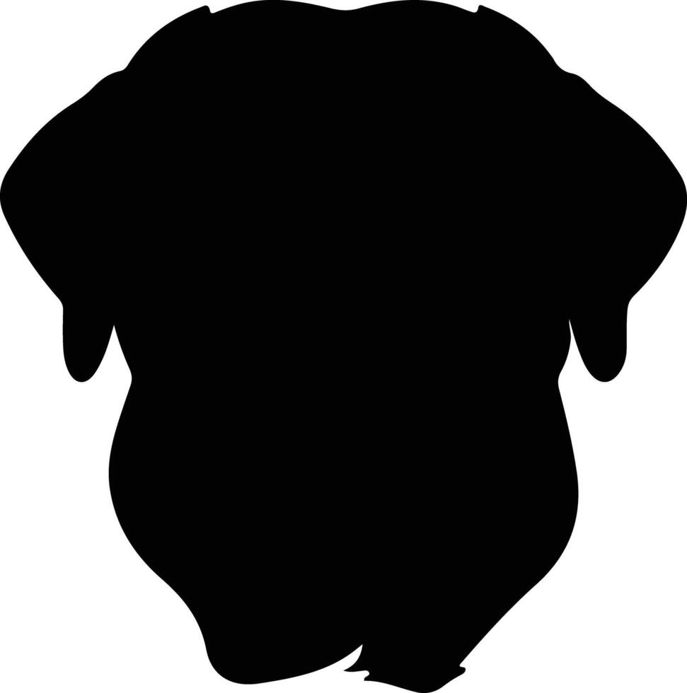 Napolitaans mastiff silhouet portret vector