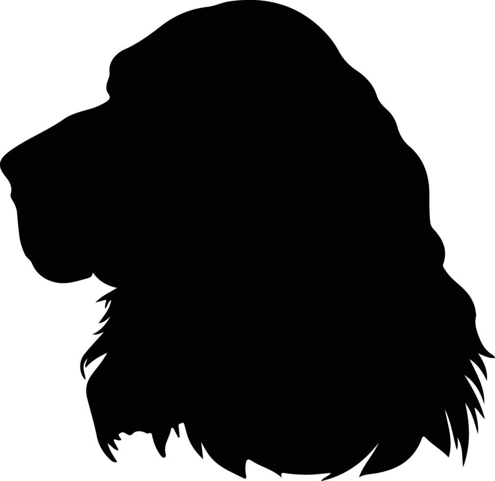 sussex spaniel silhouet portret vector