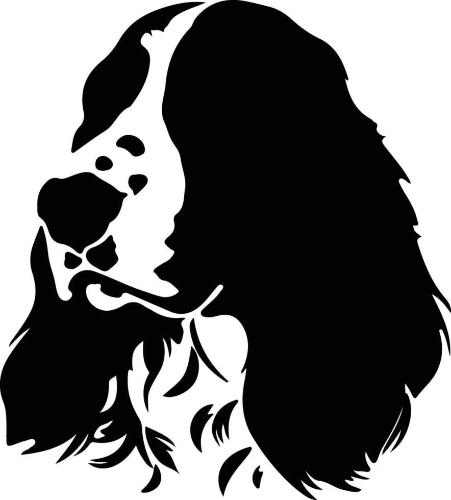 welsh springer spaniel silhouet portret vector