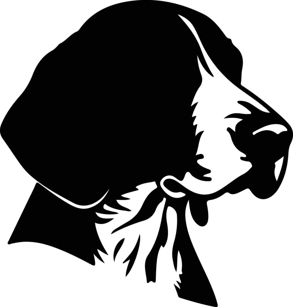 Engels foxhound silhouet portret vector