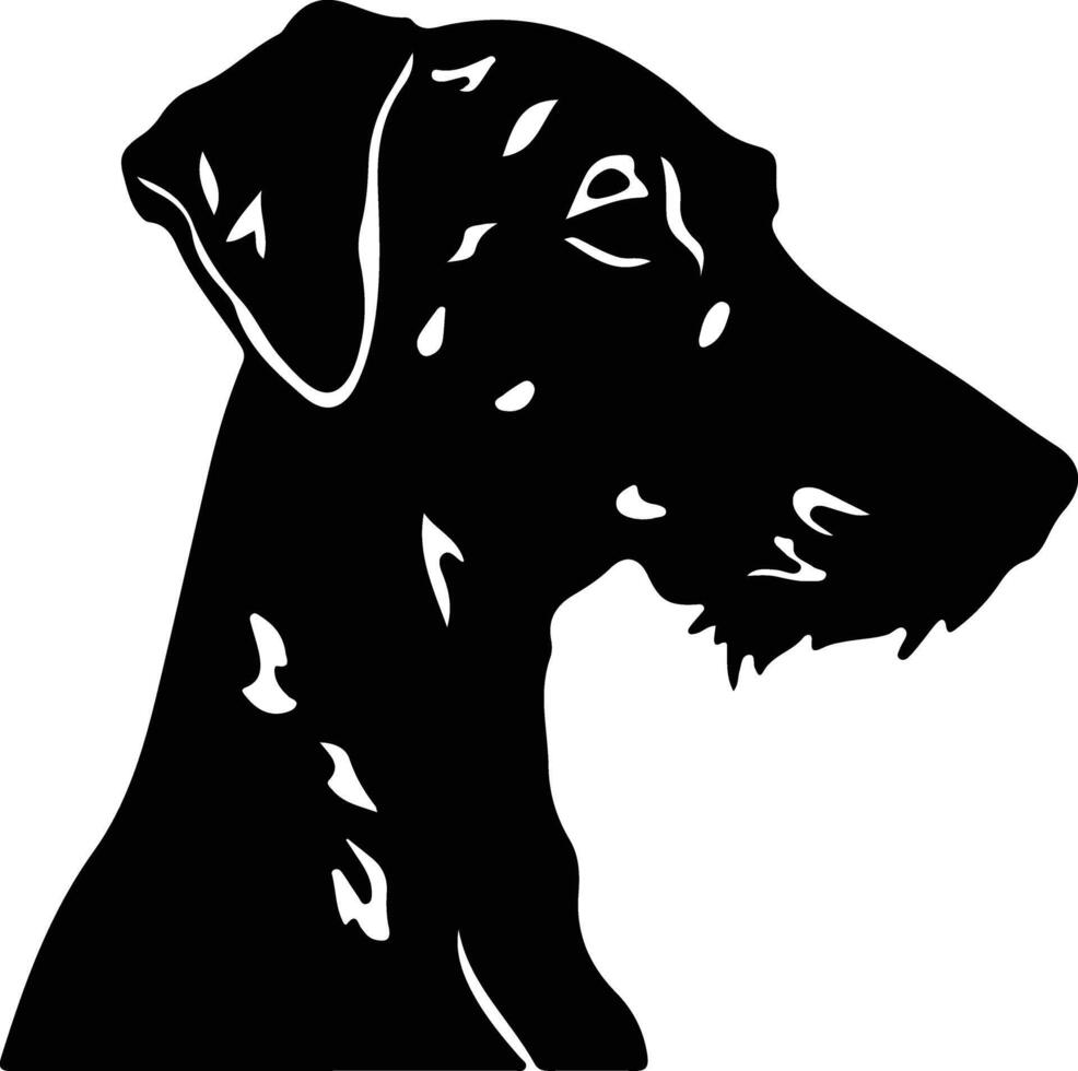 bedlington terriër silhouet portret vector