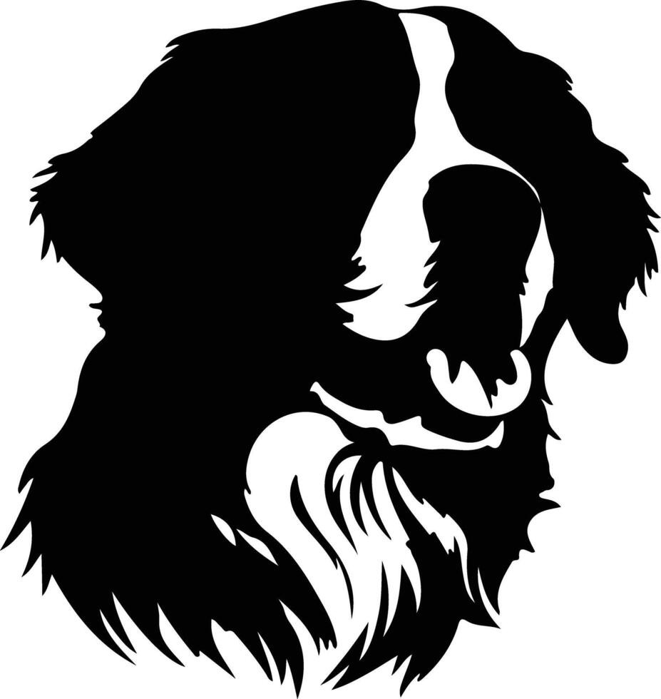 bernese berg hond silhouet portret vector