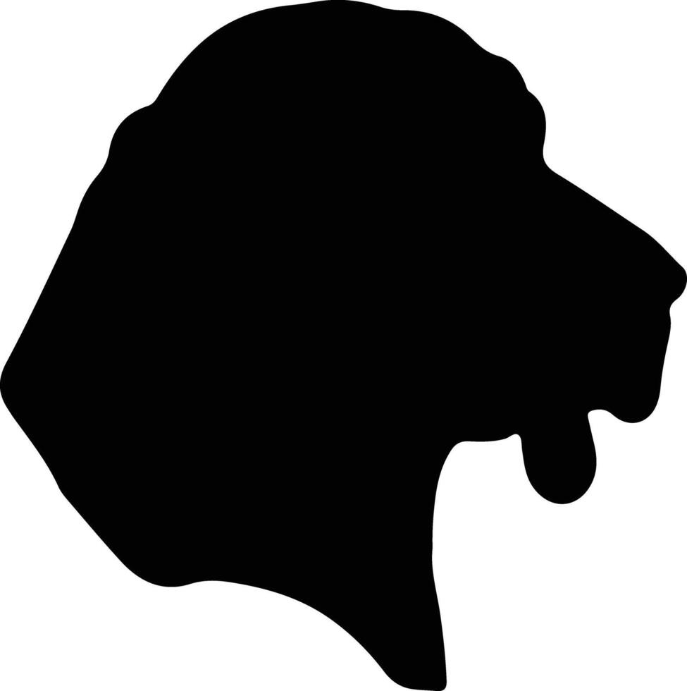 zwart en bruinen coonhound silhouet portret vector