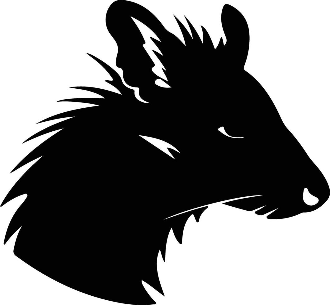 bandicoot silhouet portret vector